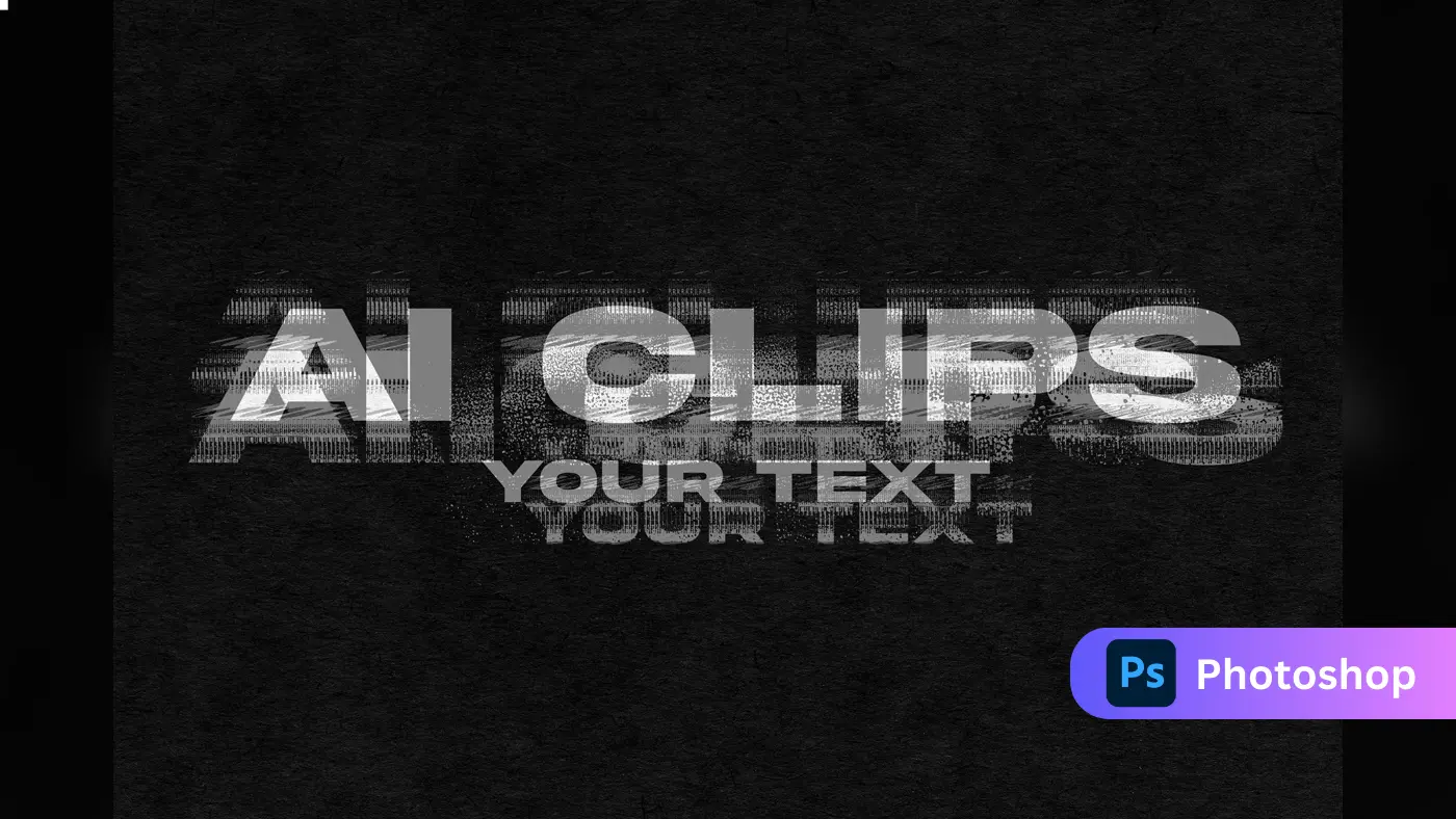 Distorted Glitch Text Effect  Modern Digital Typography