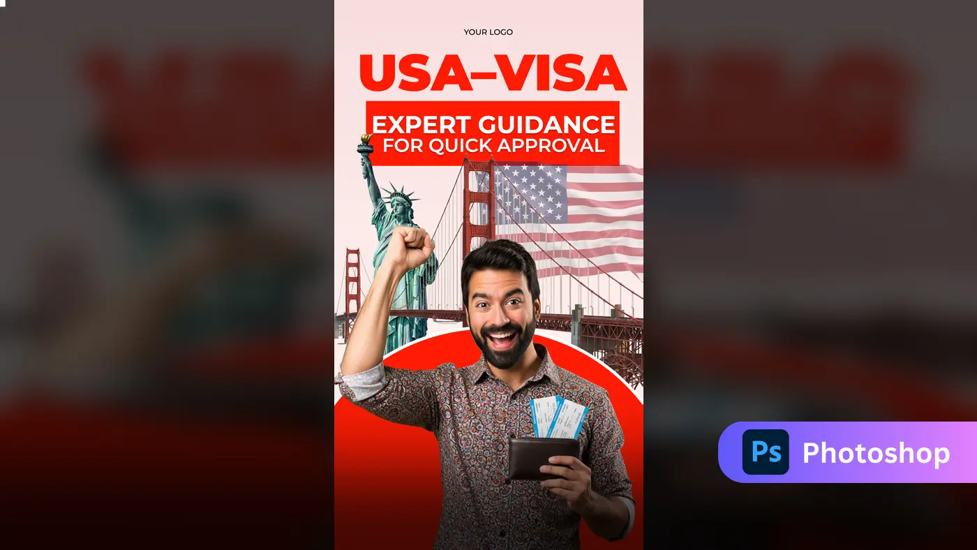 USA Visa Consultation Social Media Template