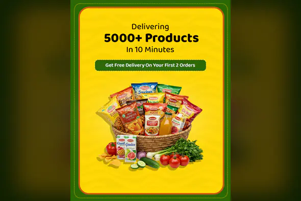 Delivering 5000+ Products in 10 Minutes Grocery Delivery Template