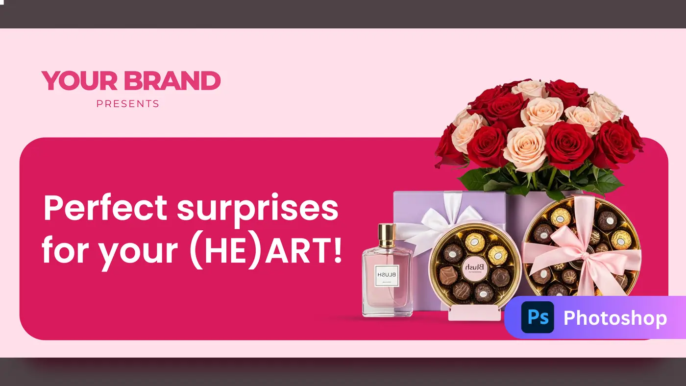 Romantic Gift Delivery Banner Template