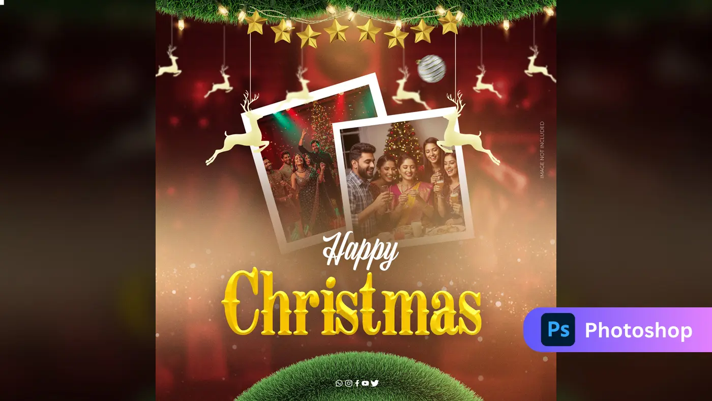 Festive Christmas Photo Memories Template