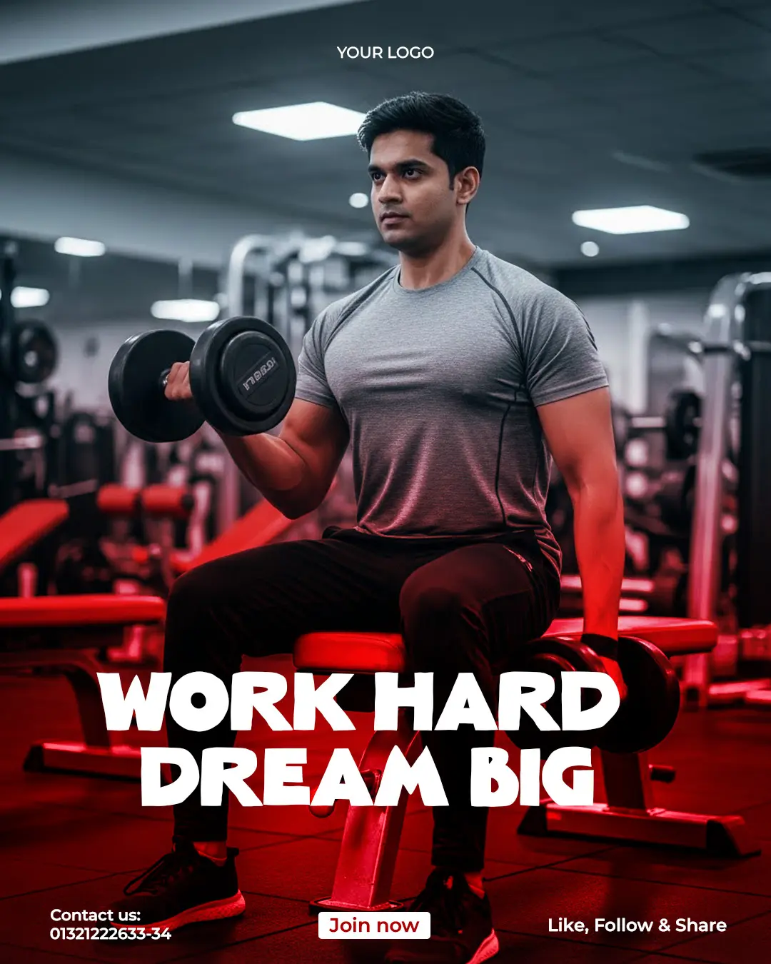 Intense Gym Workout Promo Template