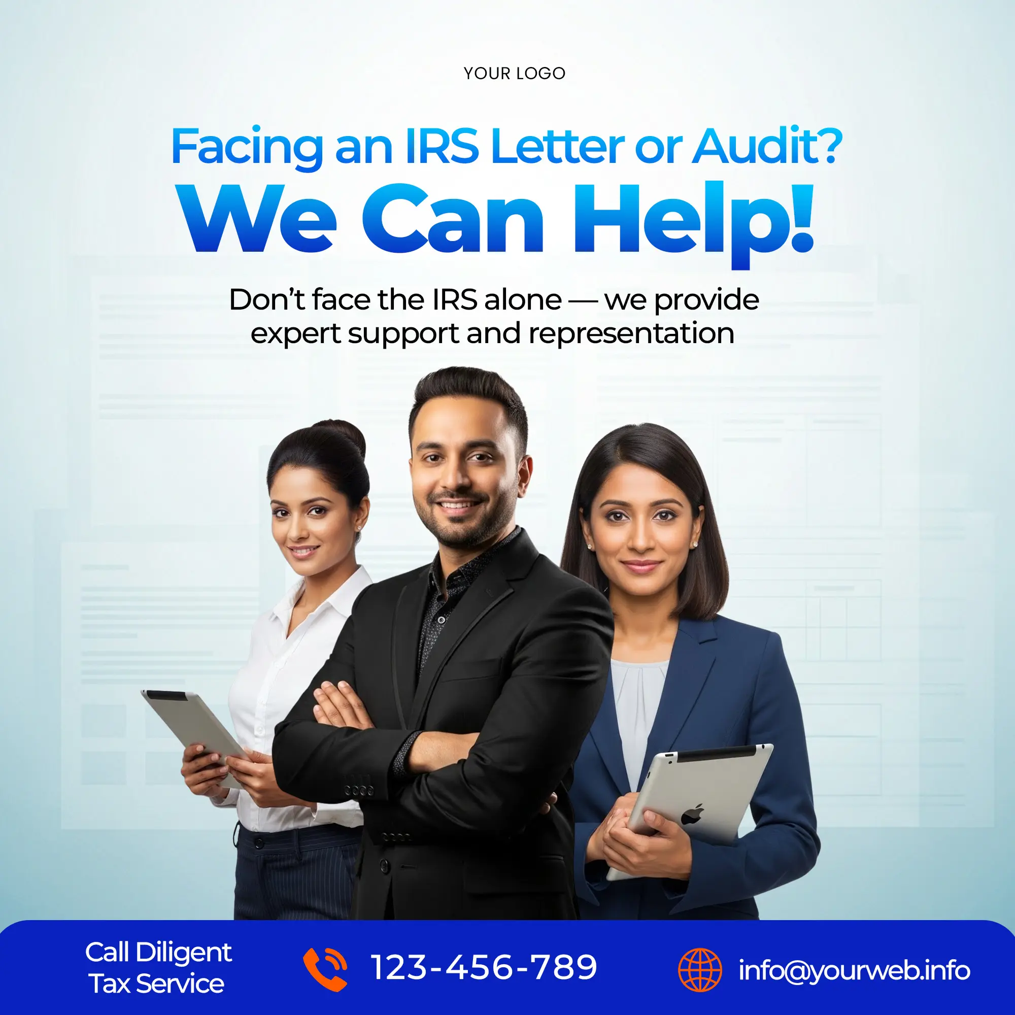 Tax Advisory & Audit Support Promo Template