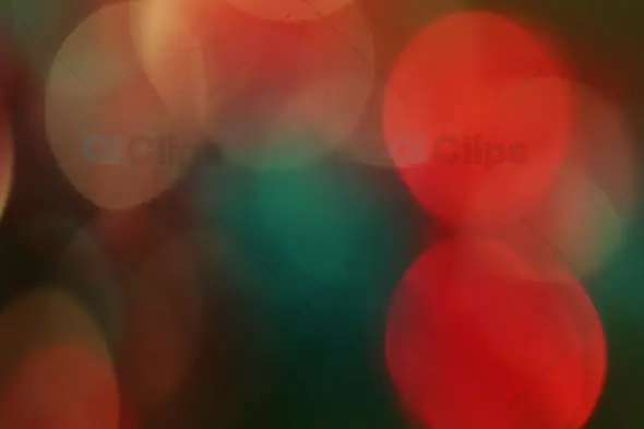 Festive Red and Green Bokeh with Soft Light Orbs