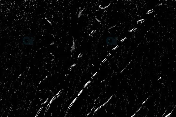 Rain on Window with Dark Ambient Lighting