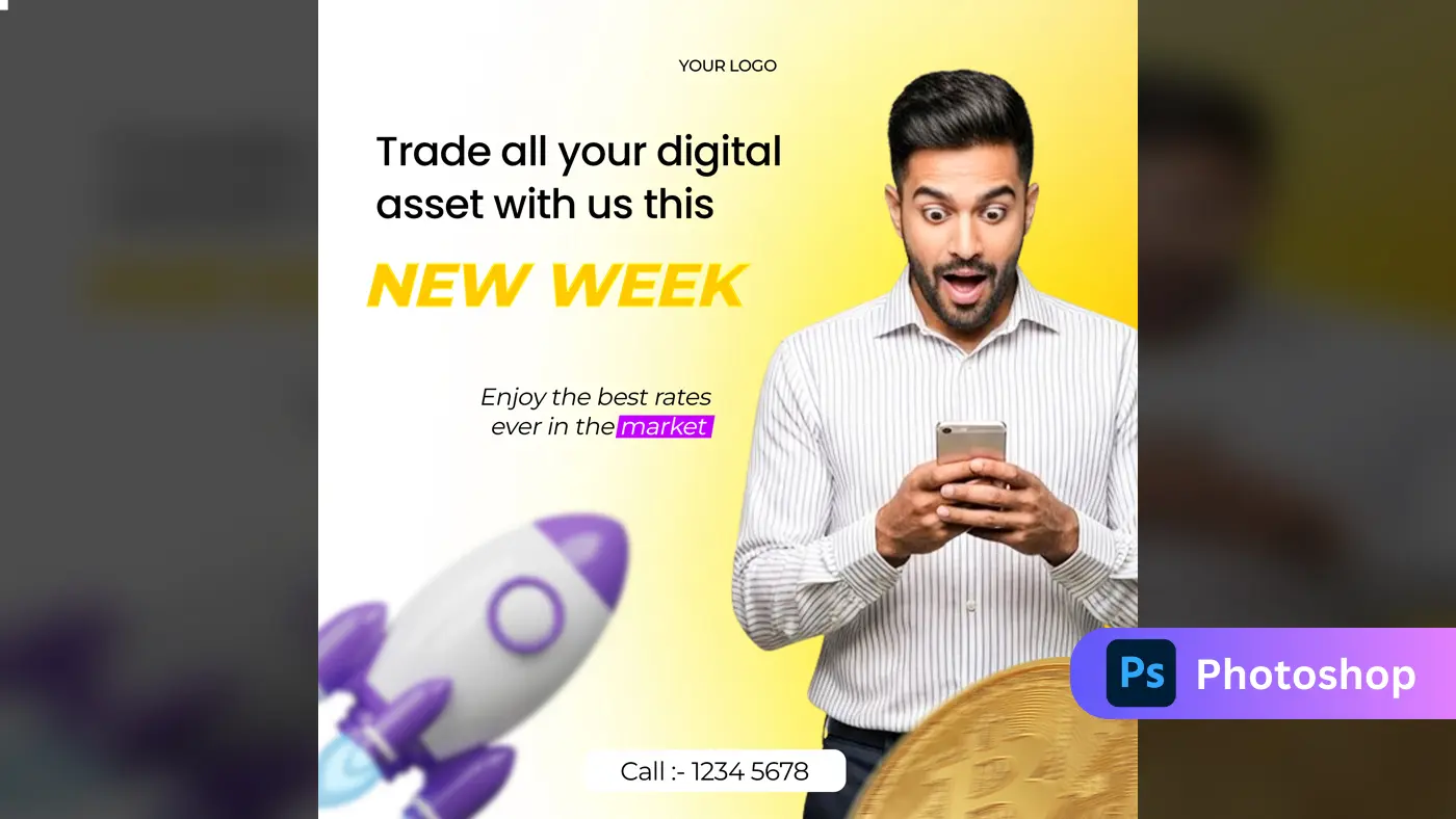 Cryptocurrency Trading Promotional Template