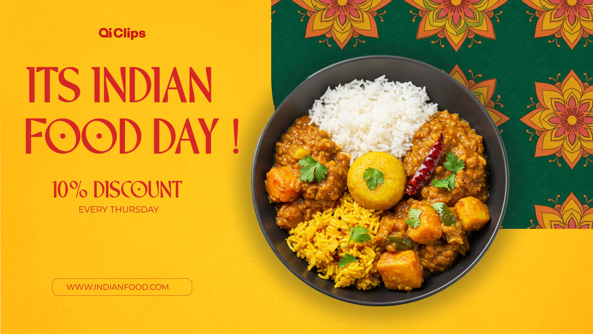 Indian Food Day Discount Promotion