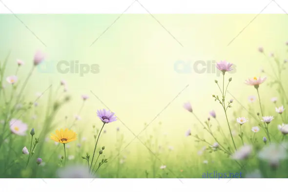Vibrant Spring Meadow with Colorful Wildflowers