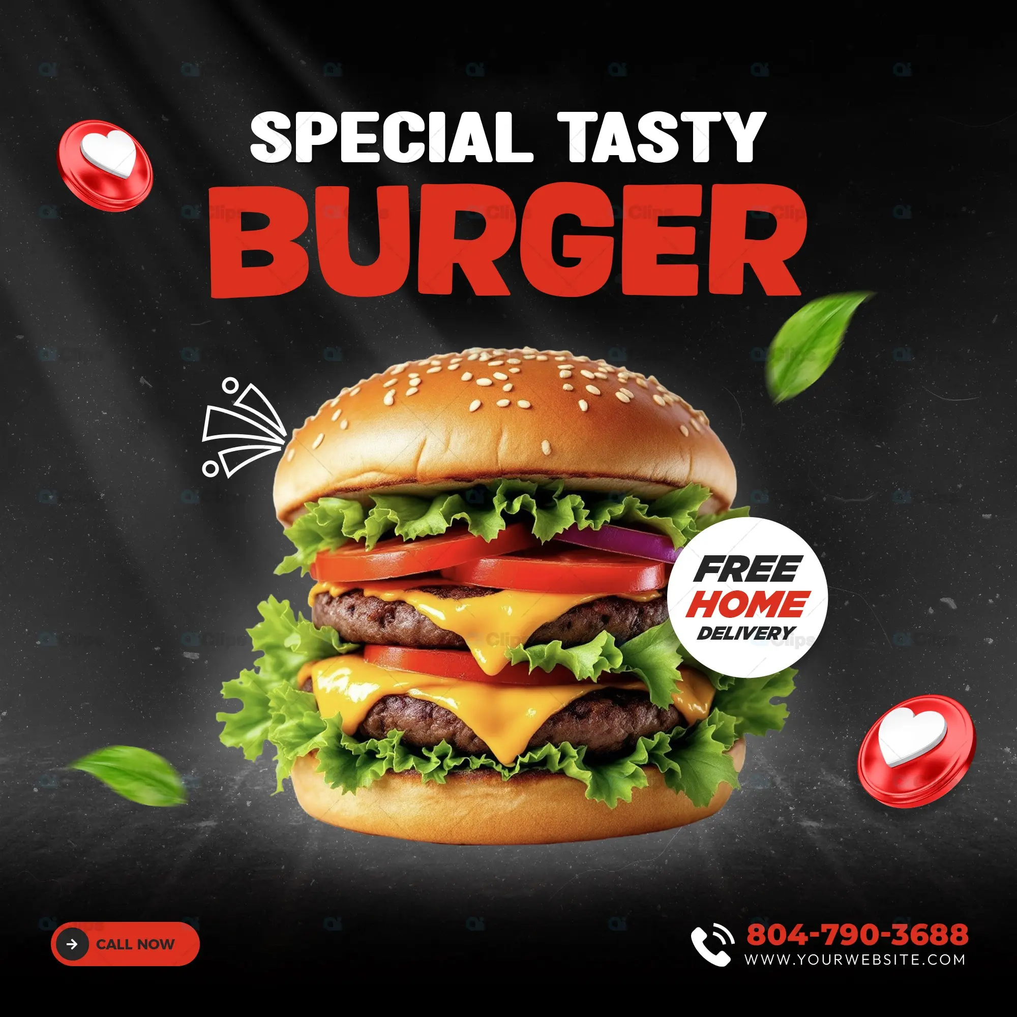Special Tasty Burger Ad PSD