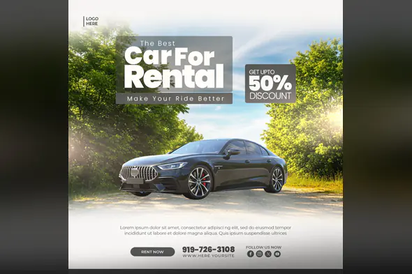 Premium Car Rental Promotion Template