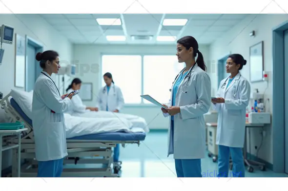 Doctors Discussing Patient Care in Hospital Ward