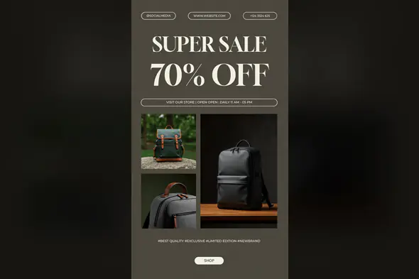 Luxury Bag Super Sale Template