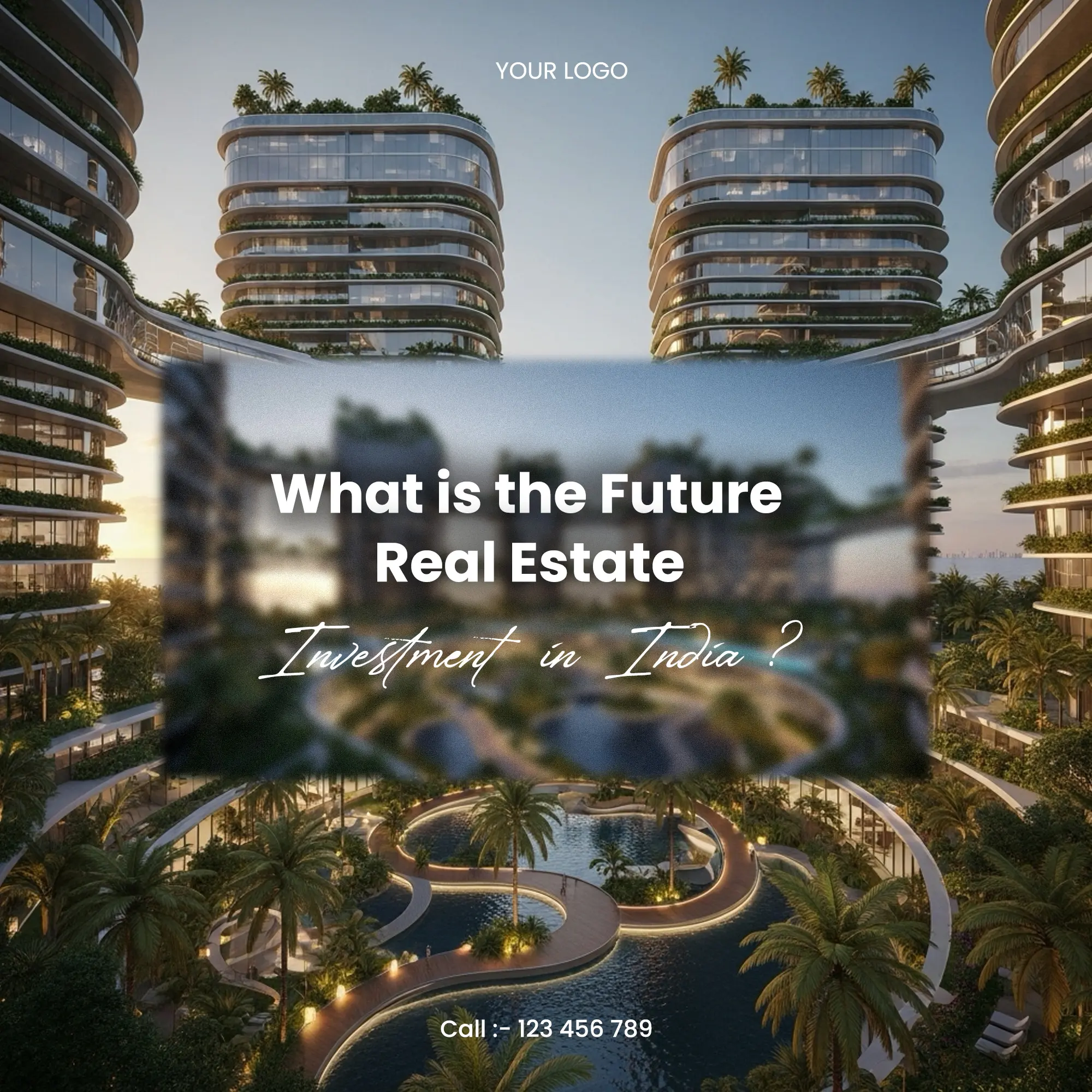 Futuristic Eco-Luxury Apartment Complex Template
