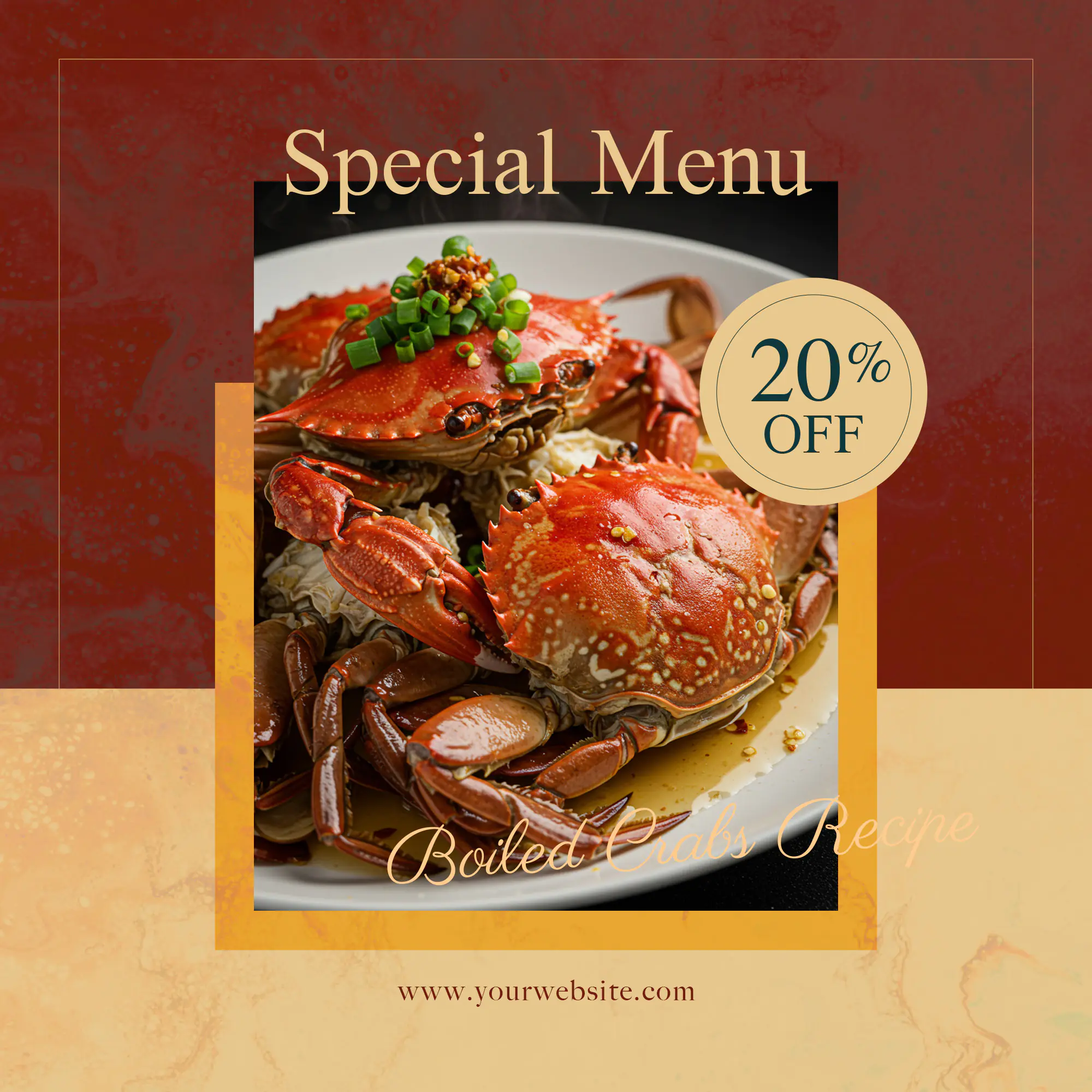 Seafood Restaurant Special Menu Template