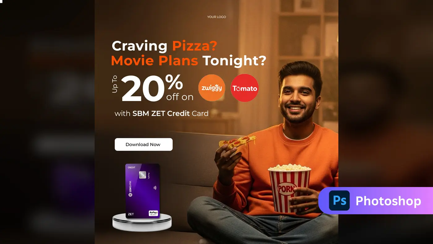Credit Card Lifestyle Offer Ad Template