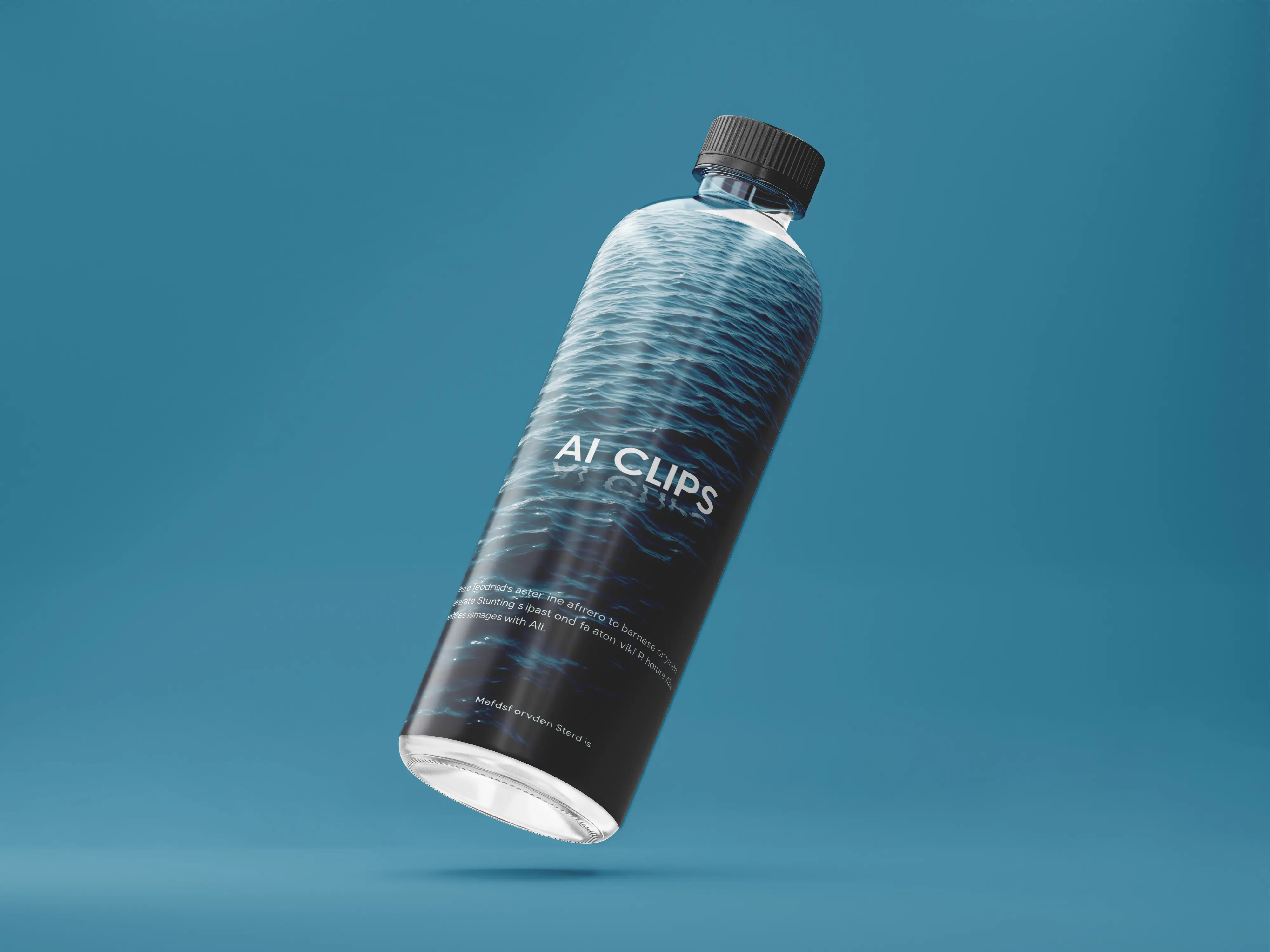 Premium Water Bottle Label Mockup