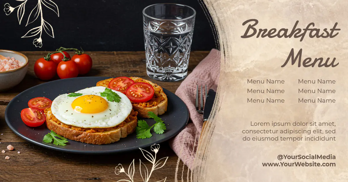 Rustic Breakfast Menu Template