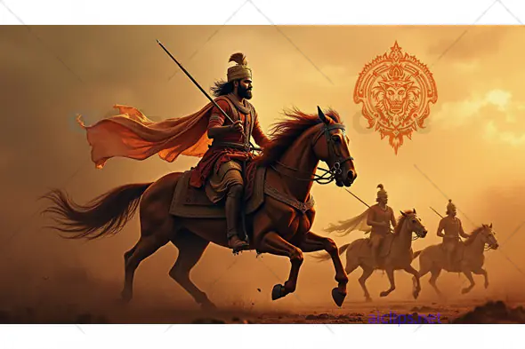 Warrior King on Horseback – Epic Historical Battle Scene