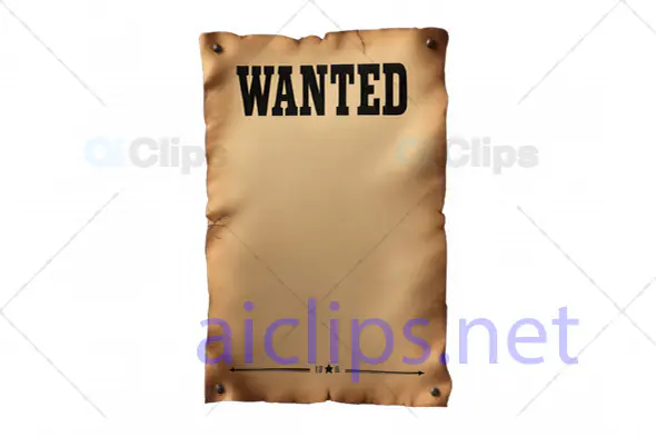 Vintage 3D Wanted Poster Template