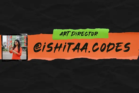 Art Director Template with Ripped Paper Style