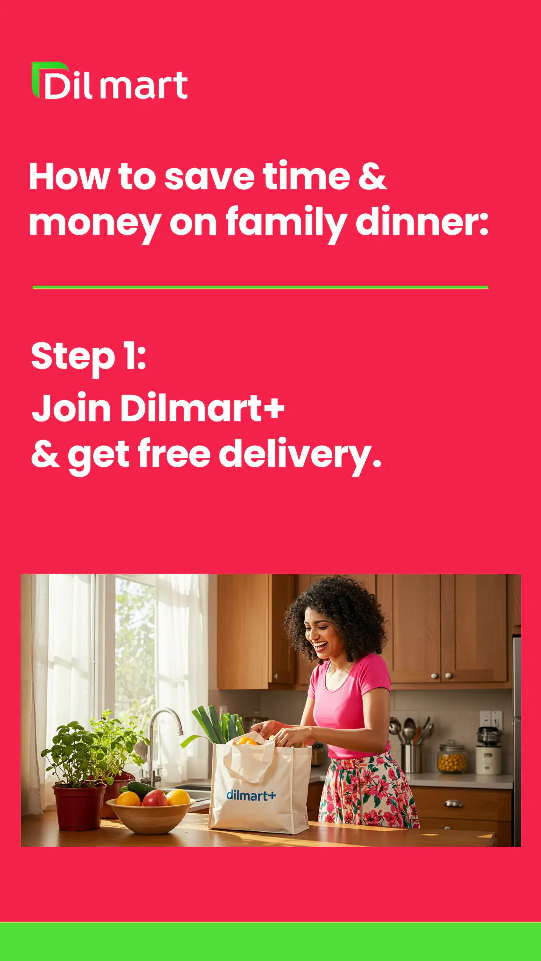 Dilmart+ Grocery Delivery Ad Template