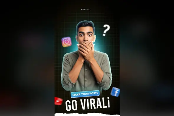 Social Media Shock Thumbnail Template