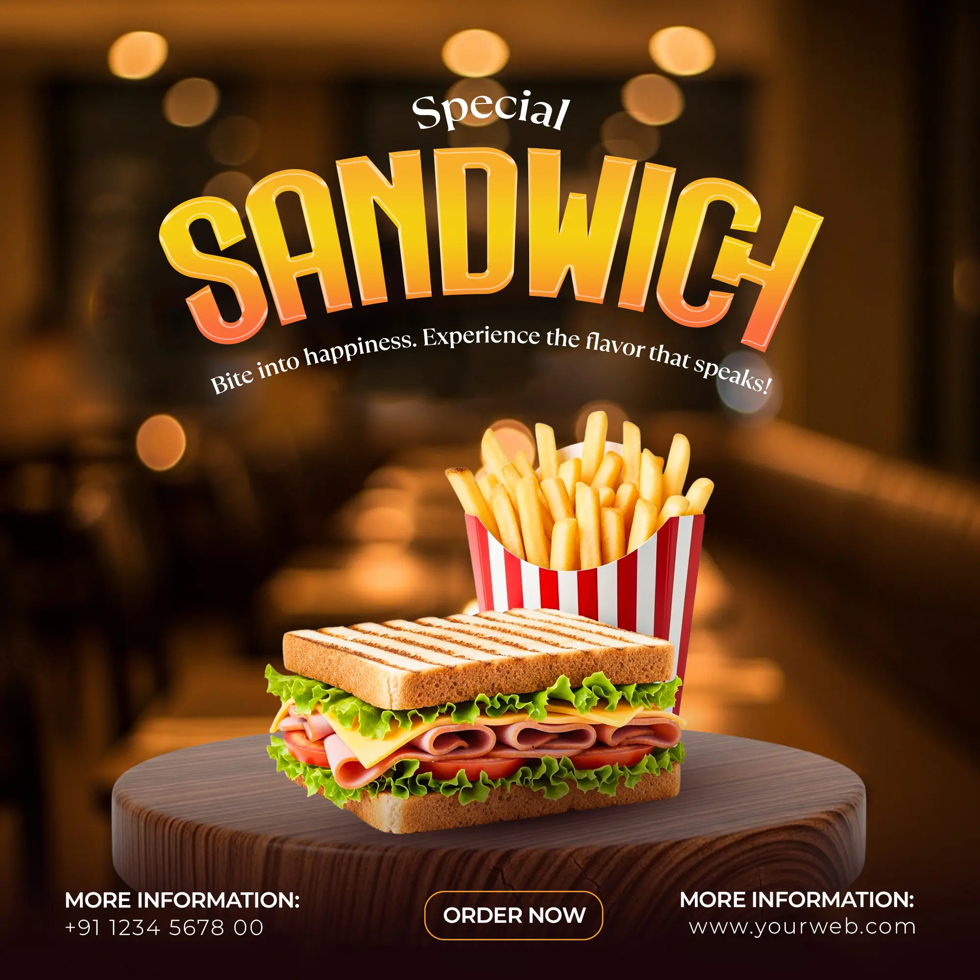 Restaurant Sandwich Promotion Post