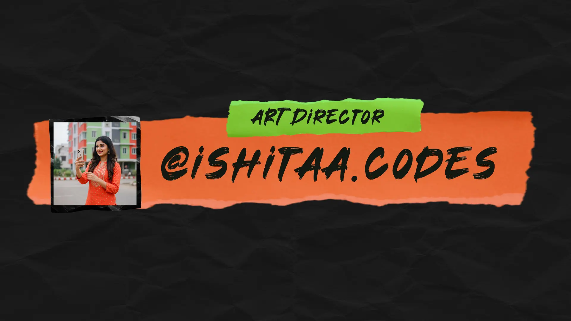 Art Director Template with Ripped Paper Style