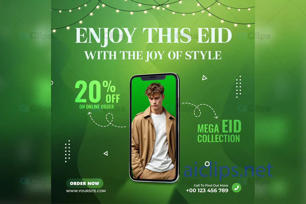 Eid Fashion Promotion Post PSD Template
