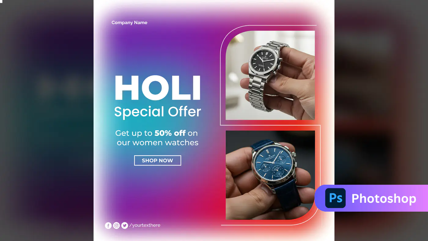 Holi Watch Sale Template
