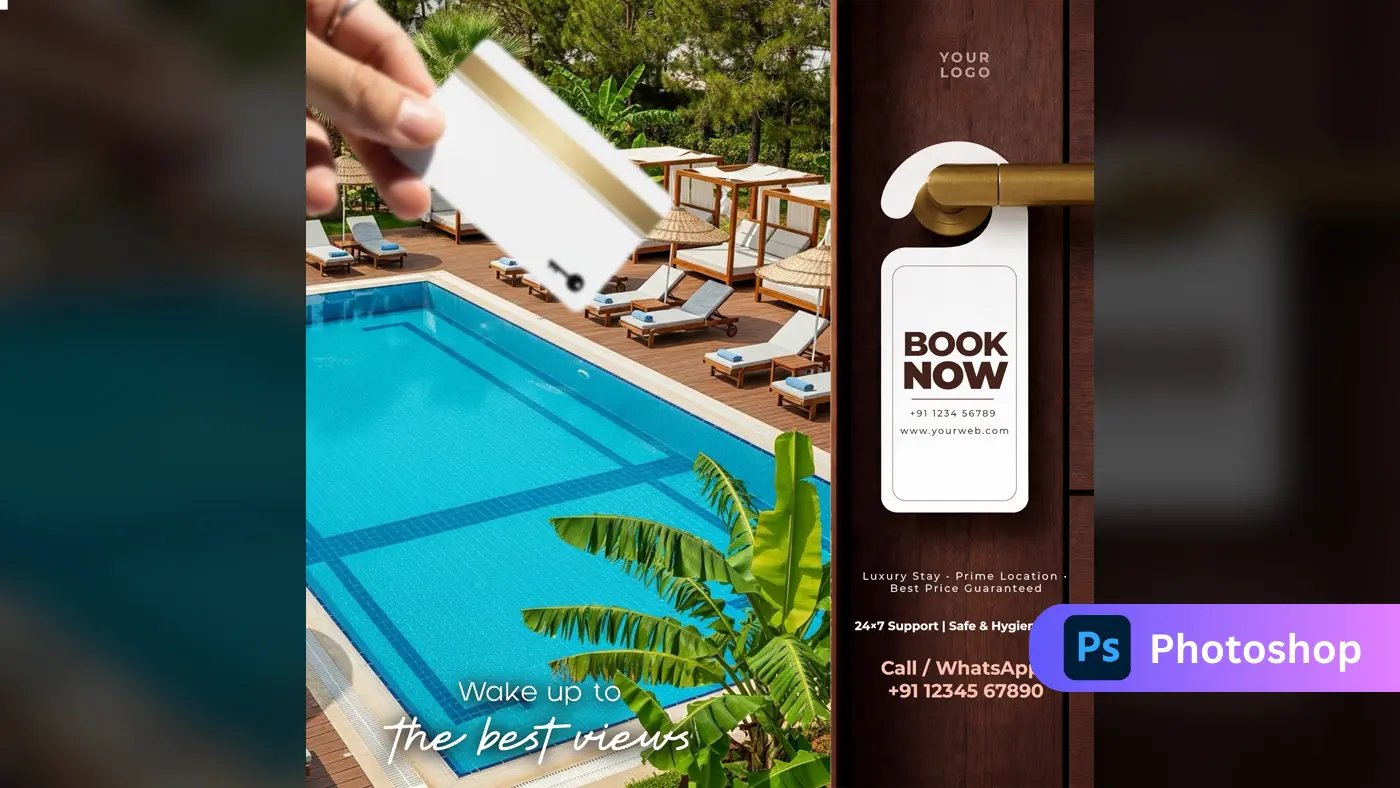 Luxury Resort Booking Ad Template