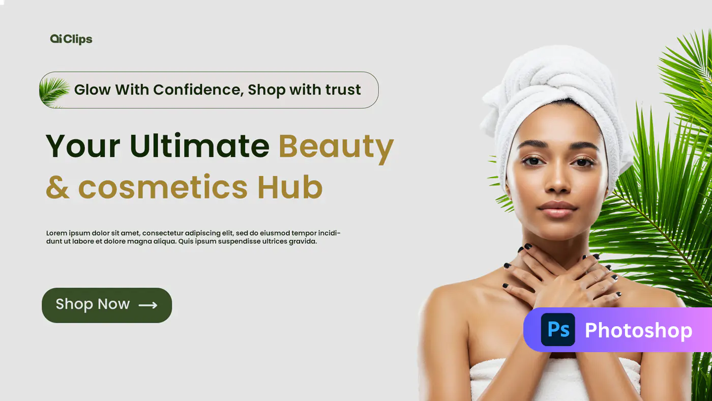Elegant Beauty Hub E-commerce Banner