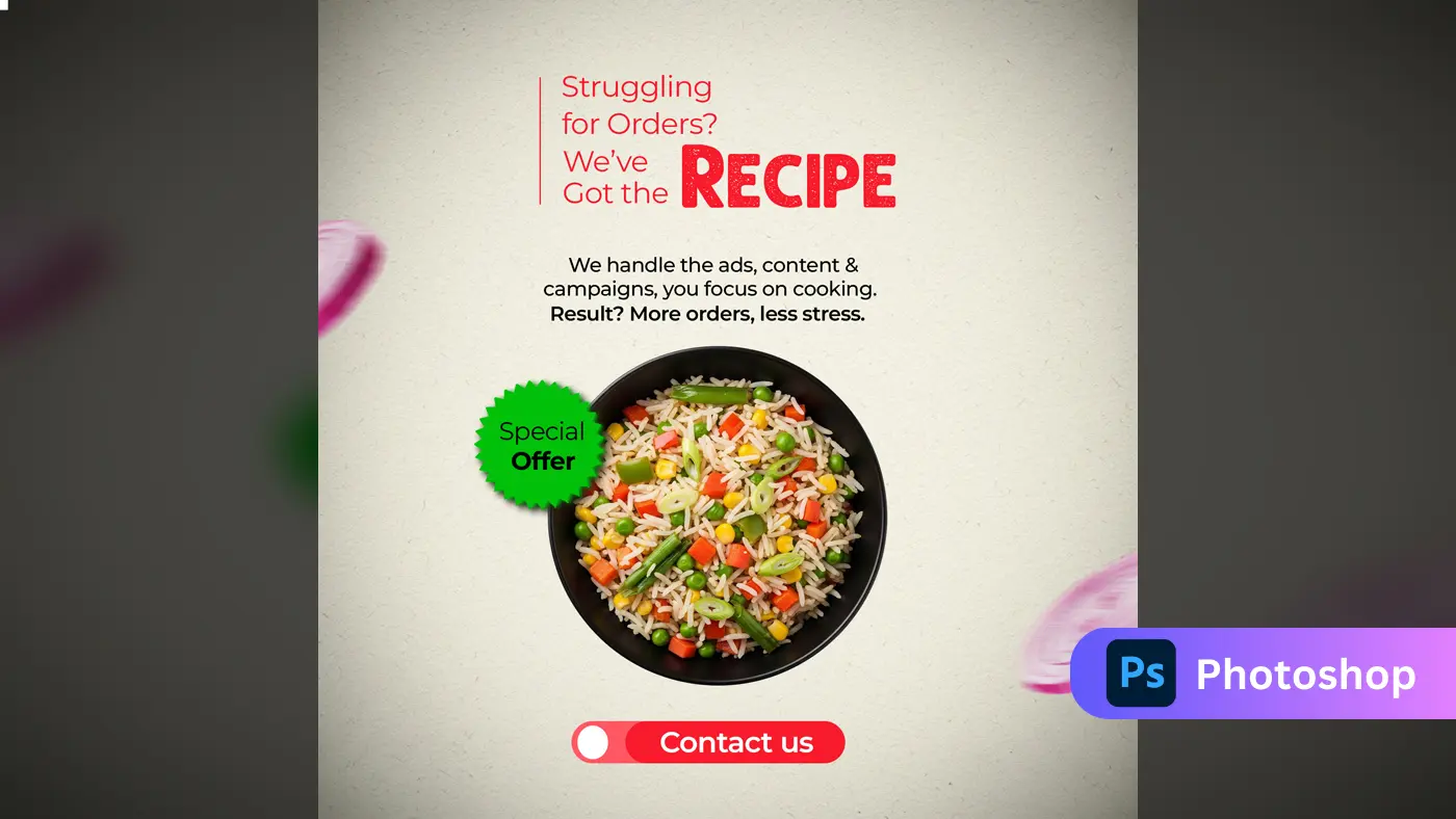 Food Business Marketing Ad Template