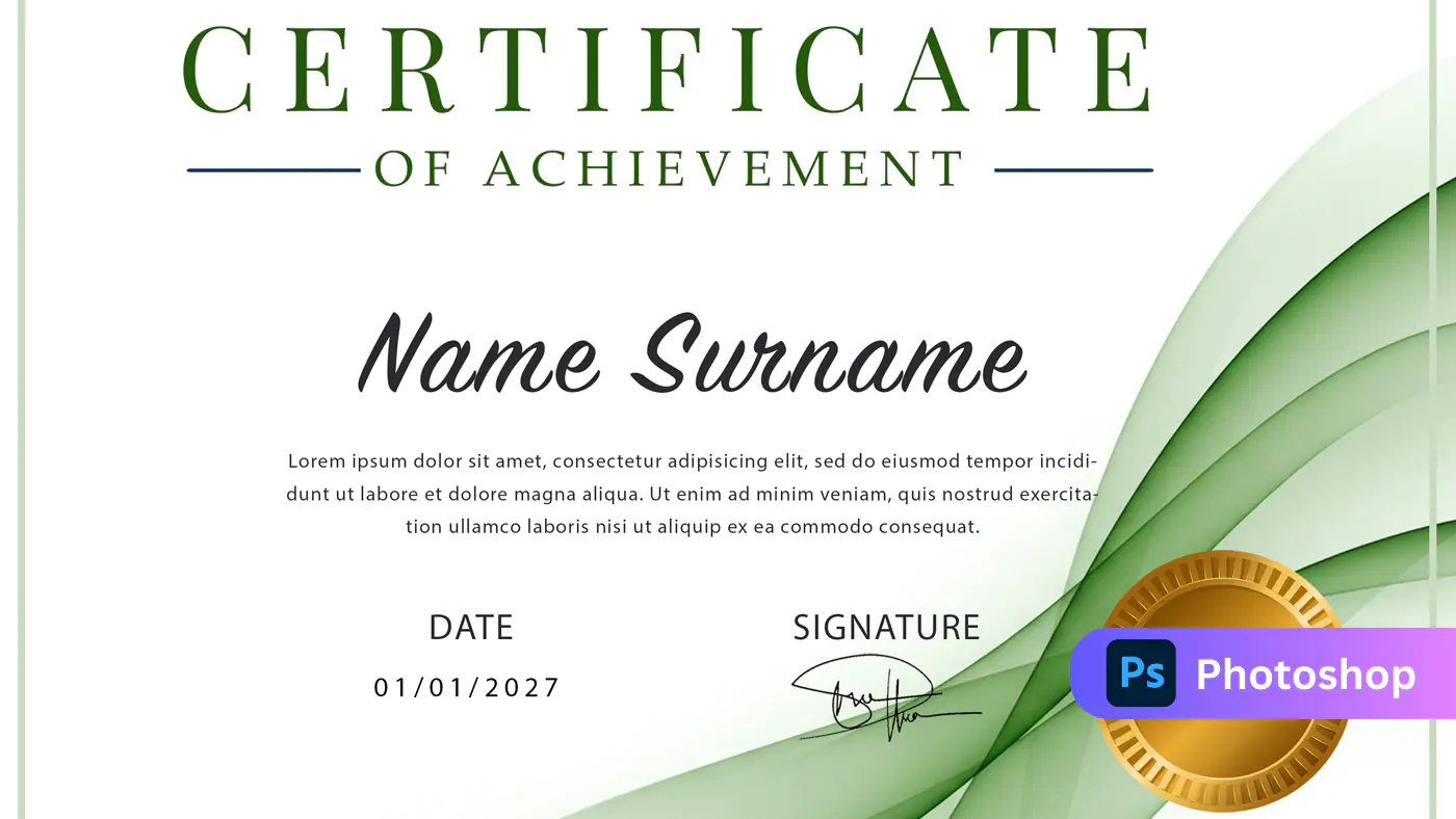 Eco-Friendly Achievement Certificate Template