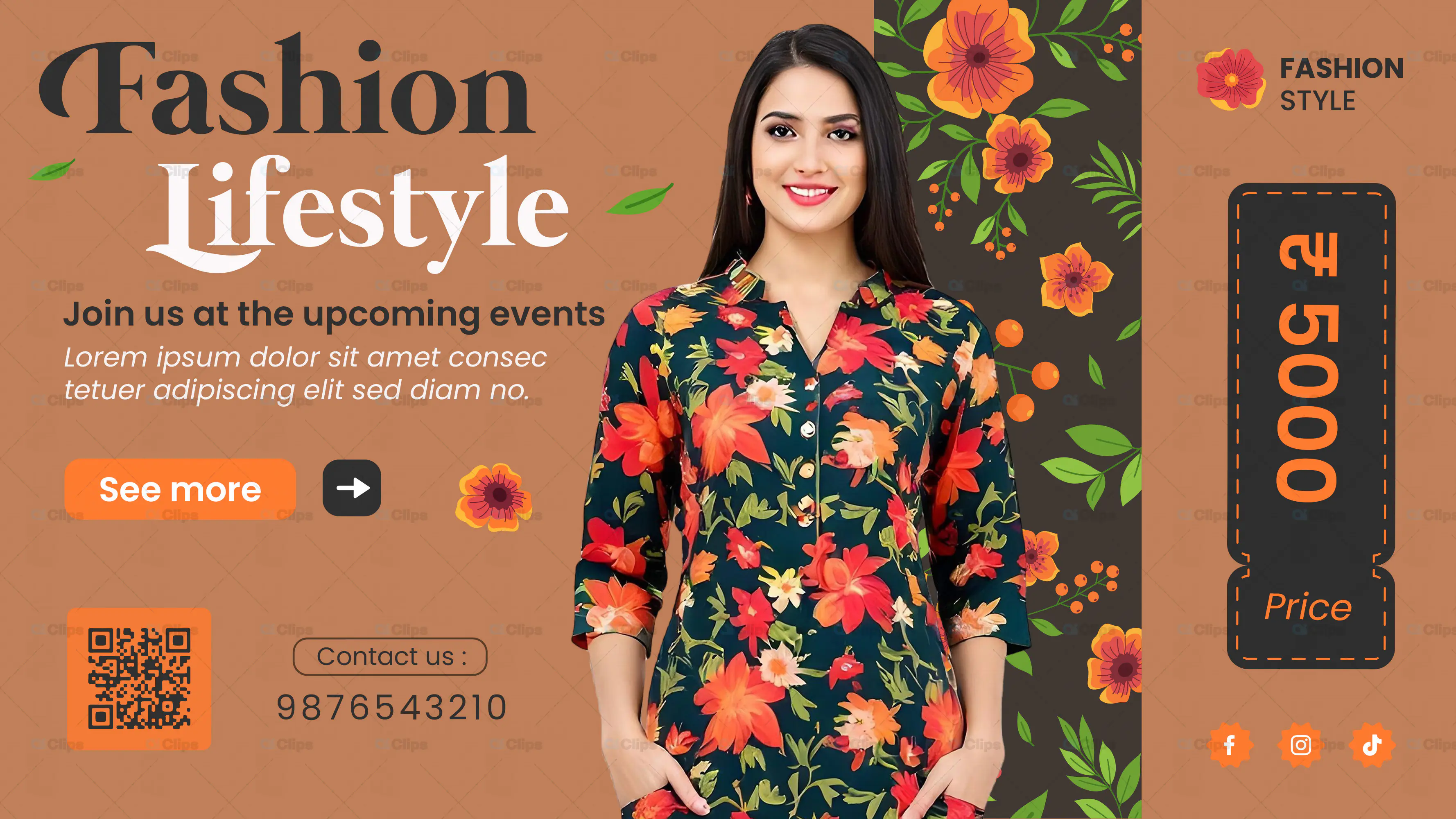 Fashion Lifestyle Promotional Banner PSD Template