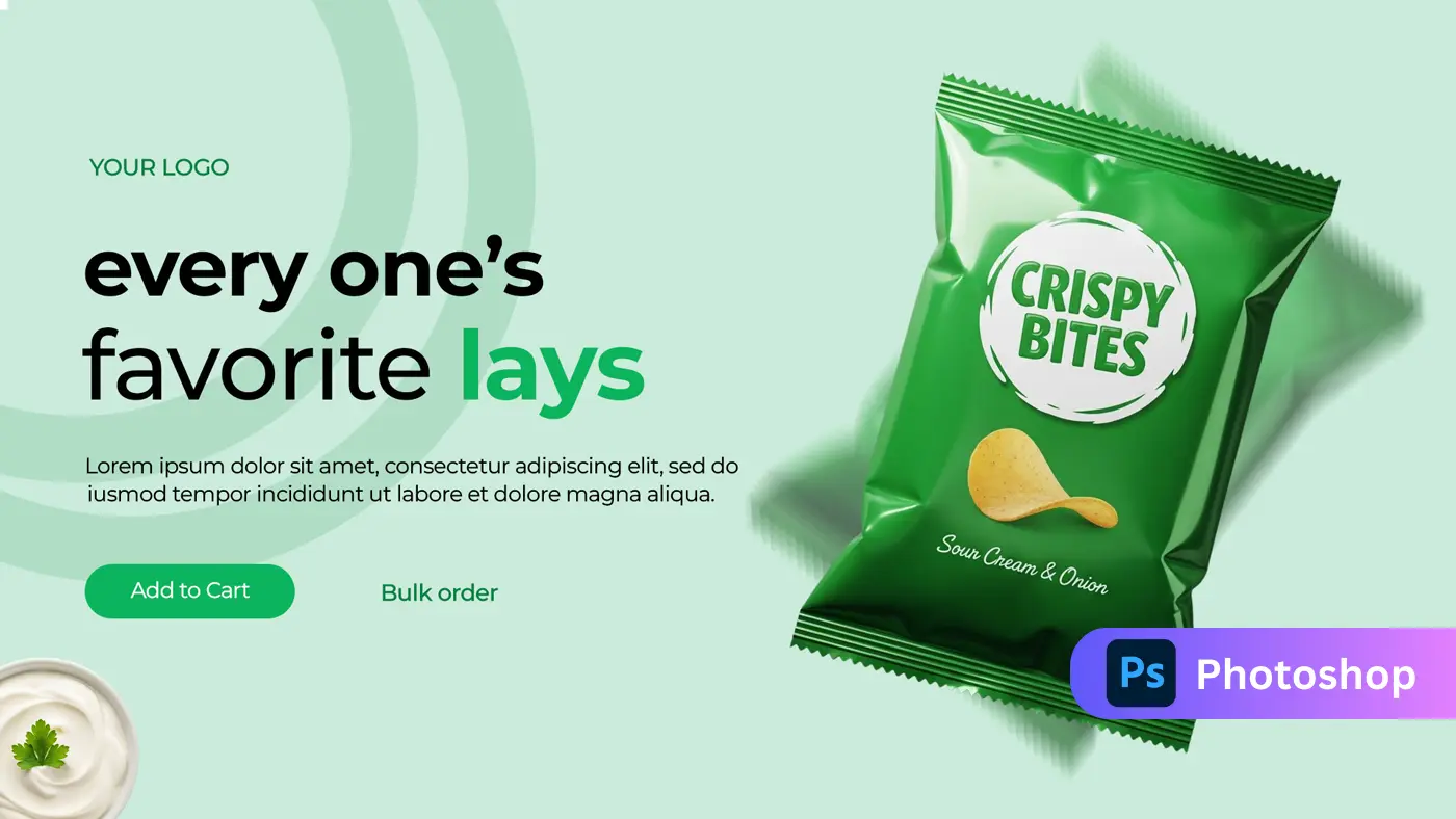 Crispy Snack Food Web Banner Template