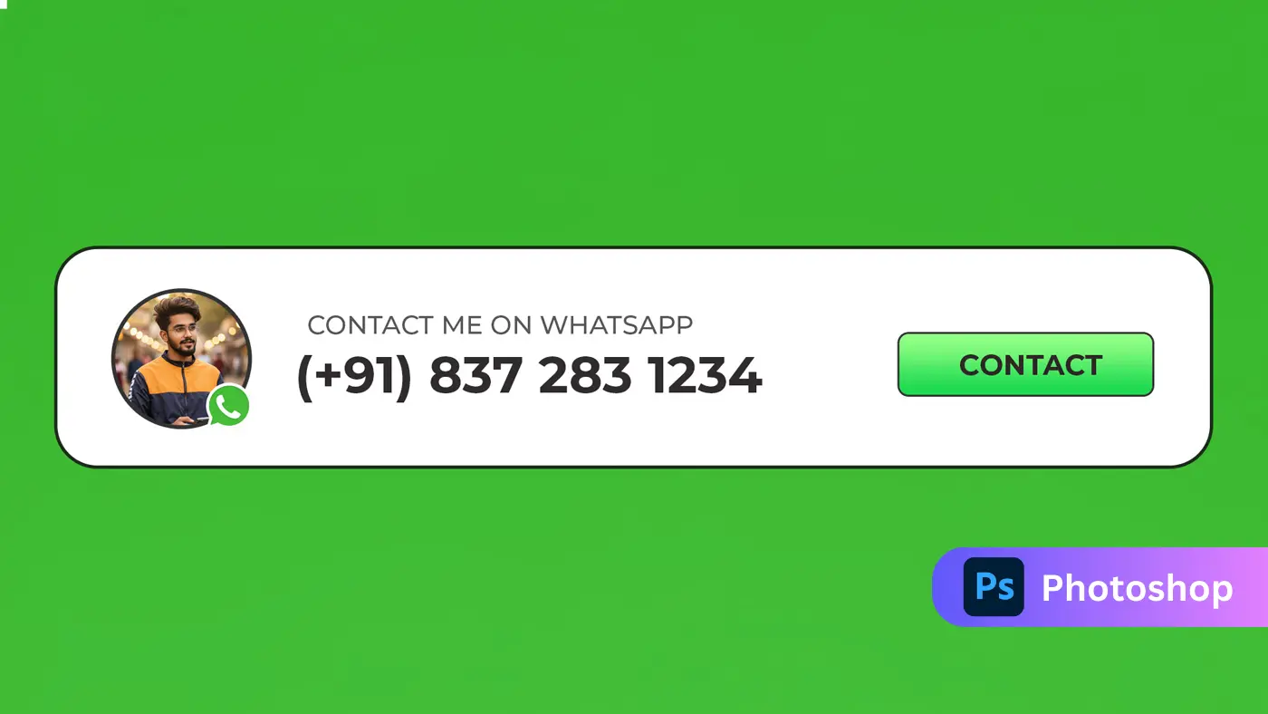 Green Theme WhatsApp Contact Template