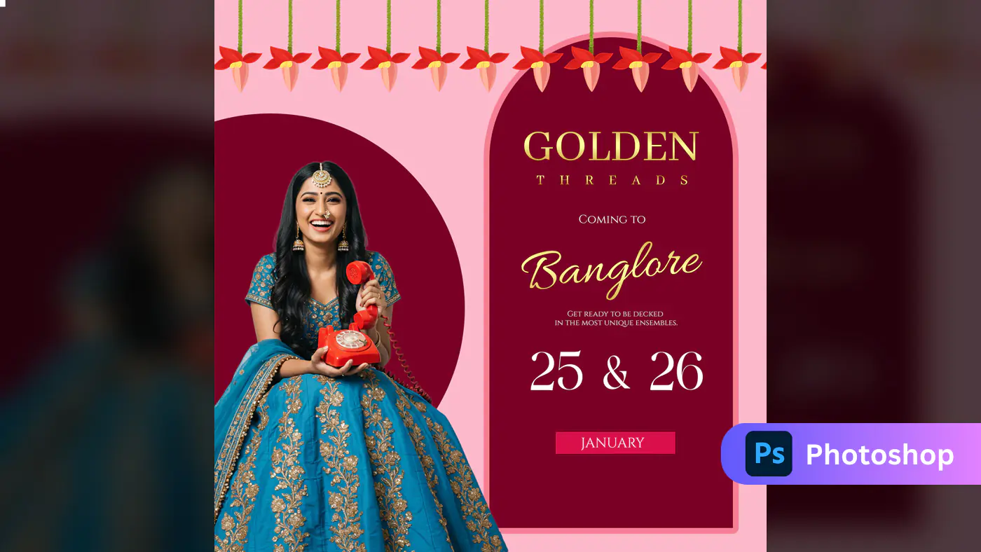 Ethnic Fashion Exhibition Promotion Template