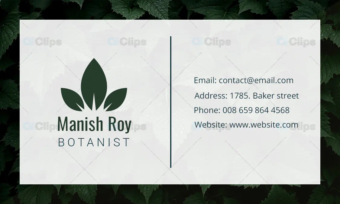 Botanical Business Card PSD Template