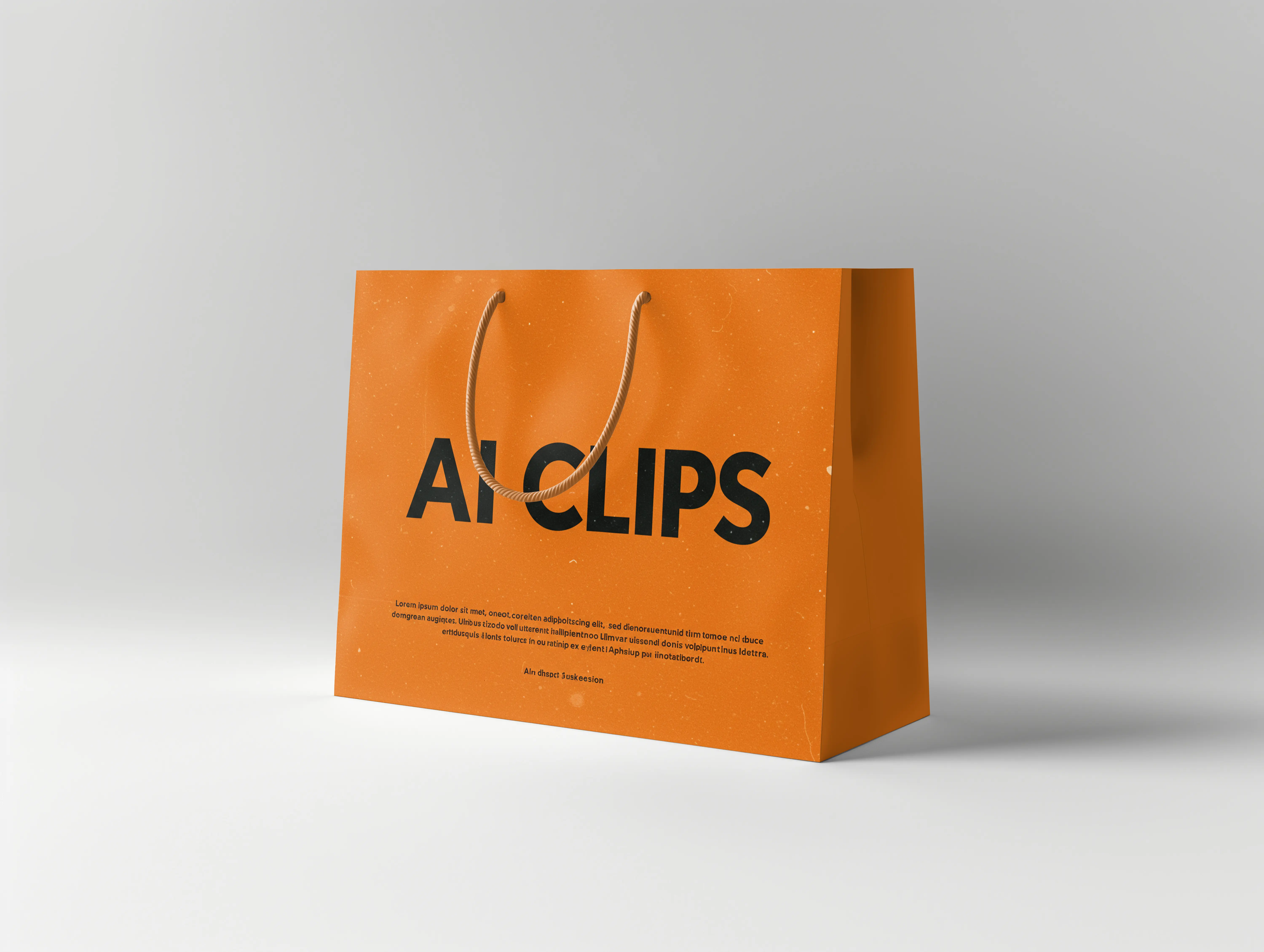 Orange Shopping Bag Mockup