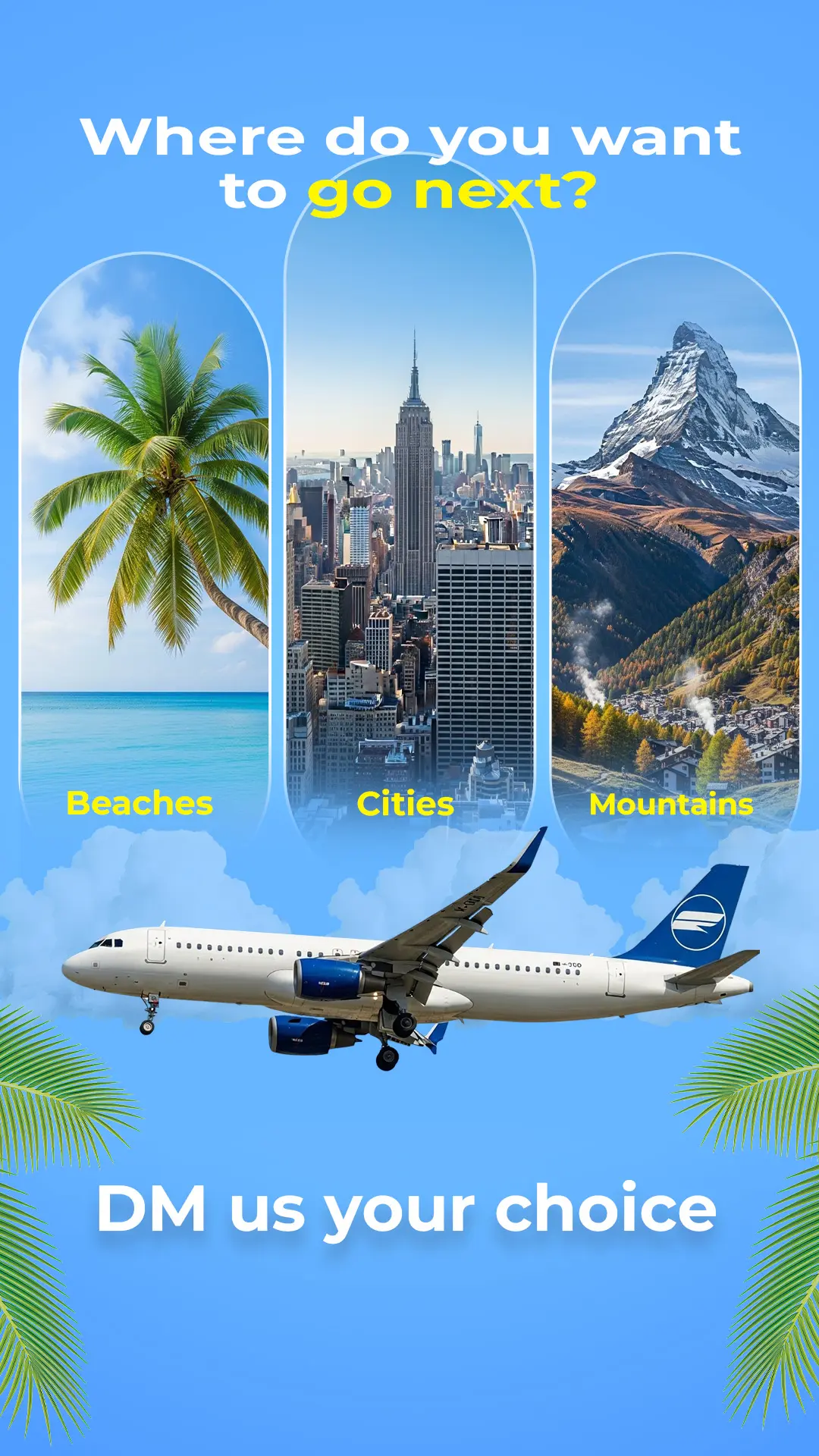 Interactive Travel Destination Poll Template
