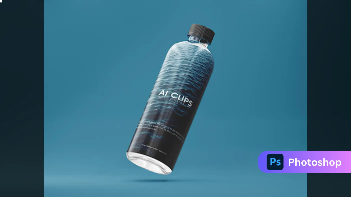 Premium Water Bottle Label Mockup