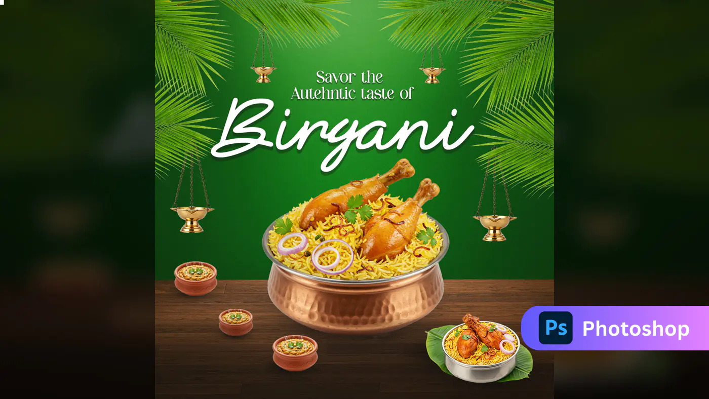 Authentic Biryani Promotion Template