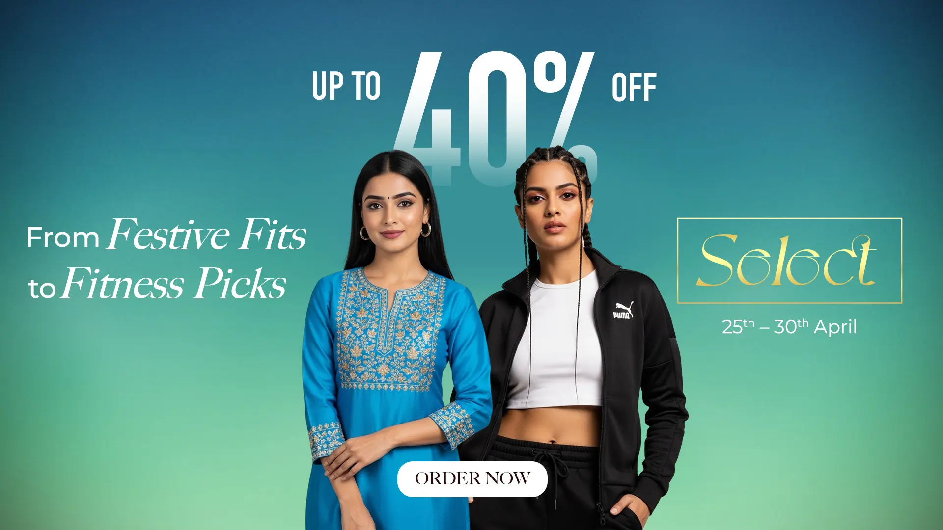 Festive & Fitness Wear Sale Ad PSD