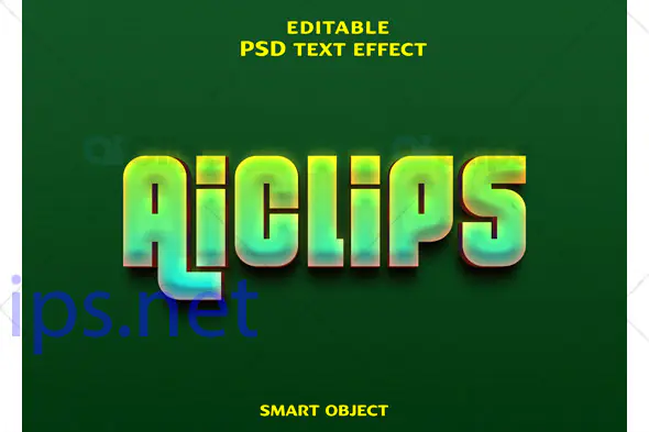 Gradient Glow Text Effect PSD