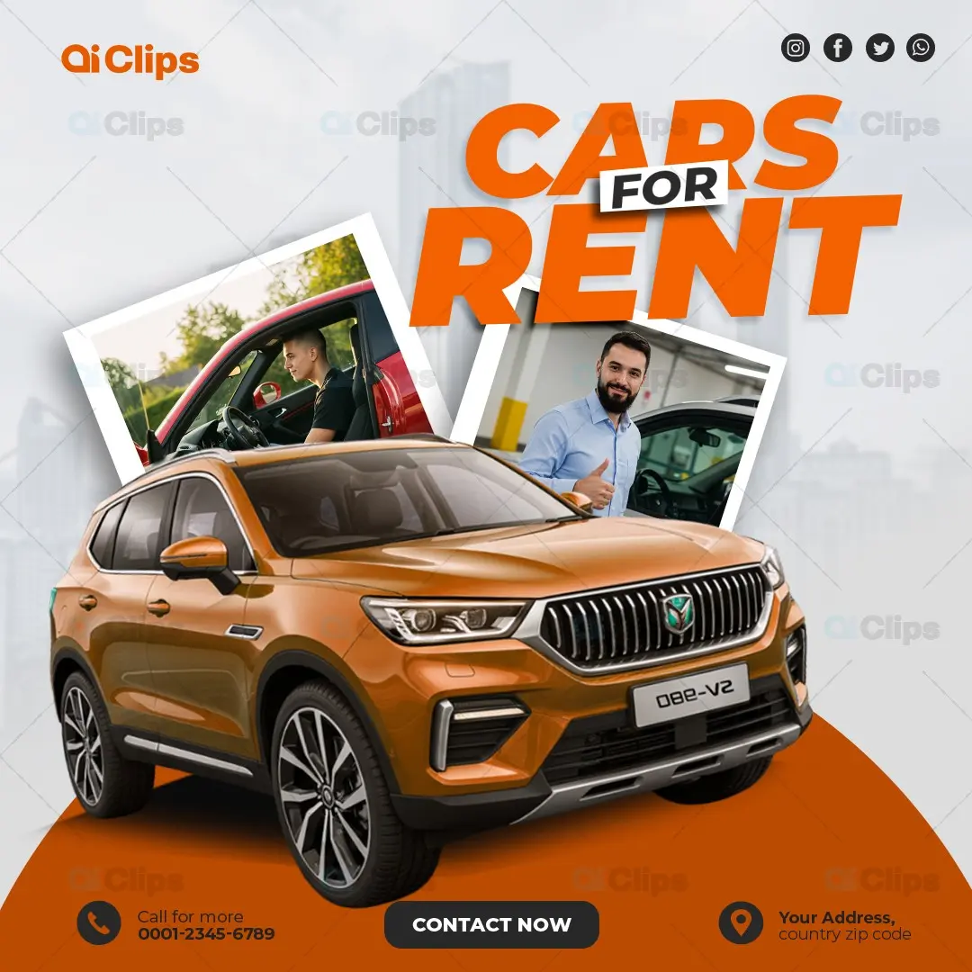 Luxury SUV Car Rental Service Social Media Template