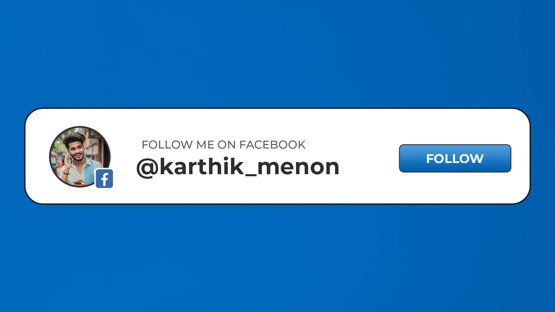 Clean Blue Facebook Follow Template