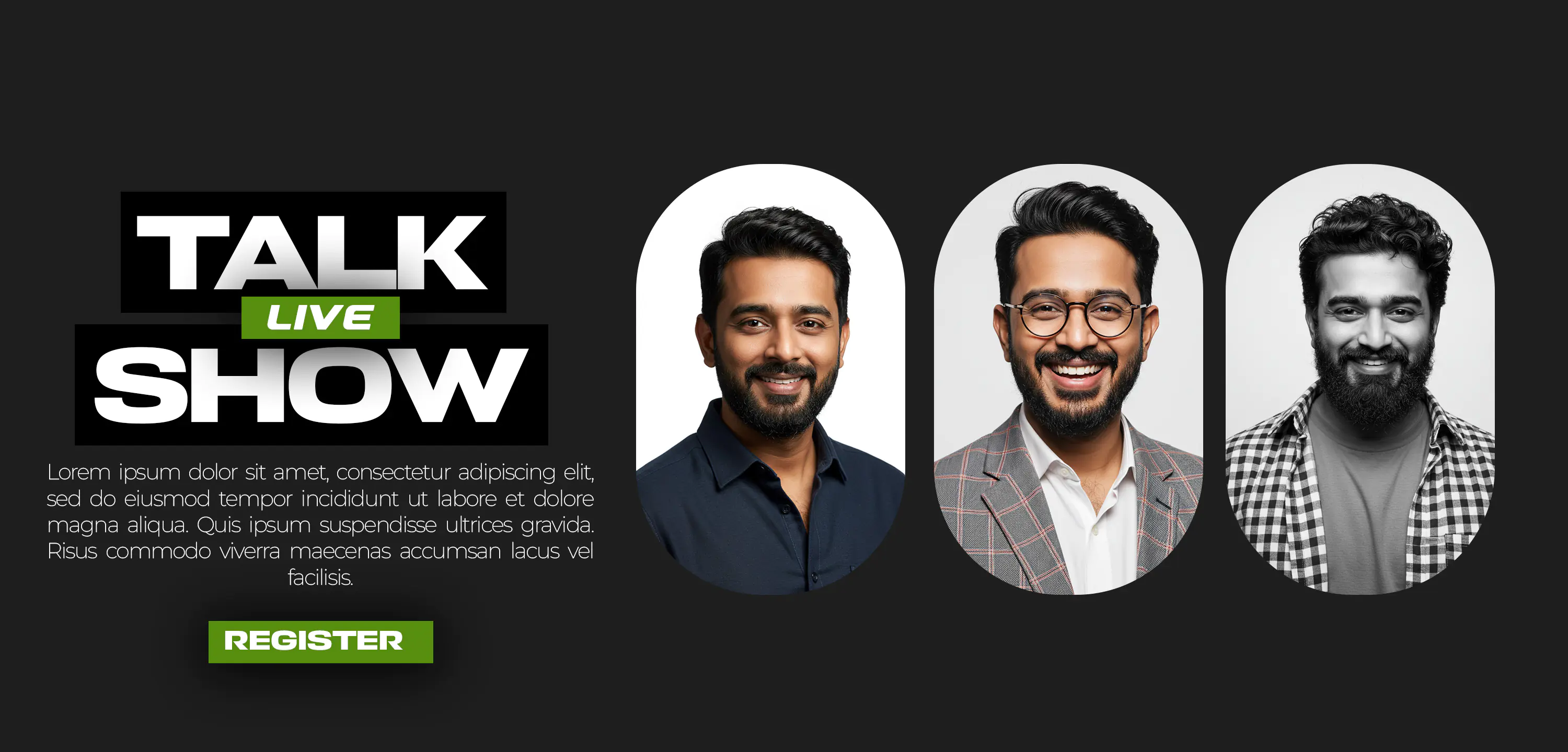 Live Talk Show Banner Template