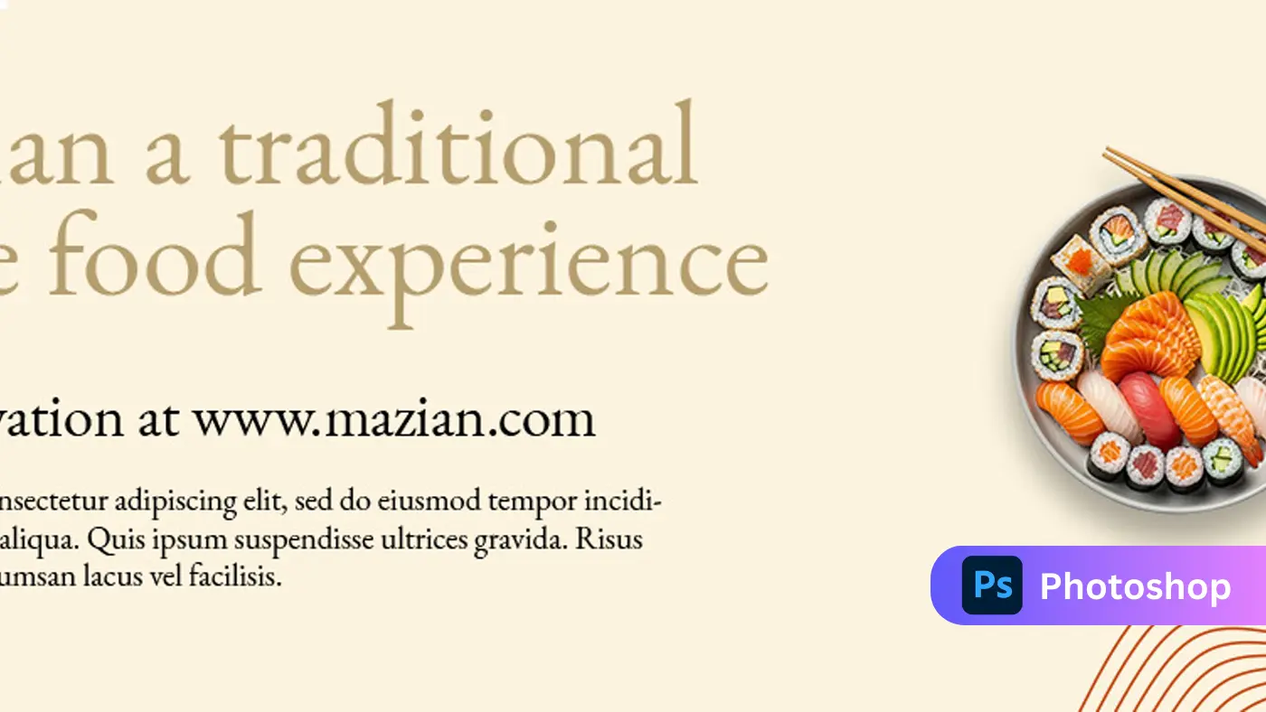 Indian-Japanese Fusion Restaurant Banner Template