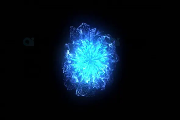 Blue Electric Shockwave Burst - Futuristic Energy Explosion